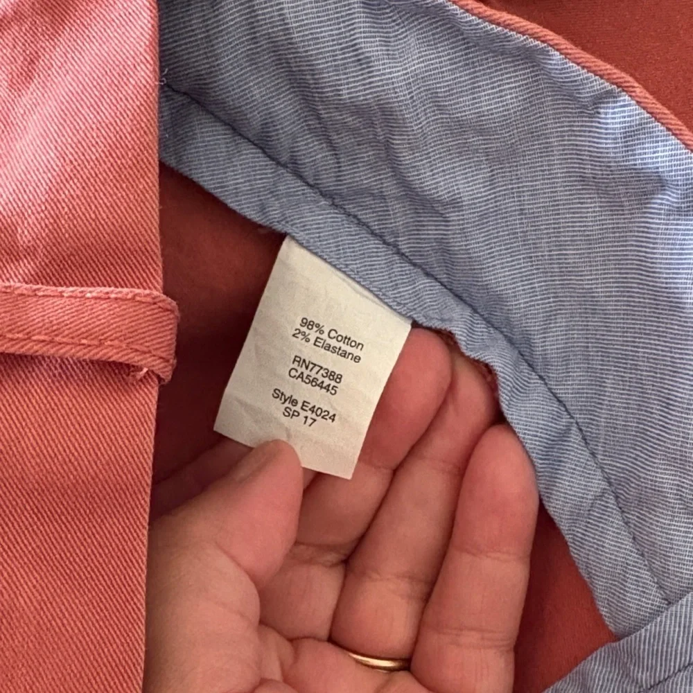 J Crew flex chino Men's Driggs Coral Pants Gently Loved 32x34